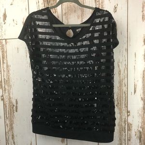 A.N.A. Glitzy Striped Shirt.  Size XL. In excellent condition!